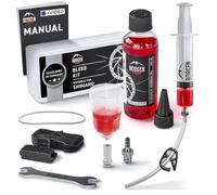 Borgen Kit de purge Shimano, freins à disque, 100 ml d'huile minérale | Pour Deore, Dura-Ace, Saint, XT et autres modèles, avec notice, entonnoir, seringue et adaptateur.