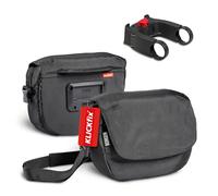 Borgen KLICKfix Sacoche de guidon de vélo - 5 l - Imperméable et spacieuse - Sac de transport 2 en 1 grâce à la sangle amovible - Sacoche de guidon de vélo électrique - VTT - Vélo de ville - Vélo de