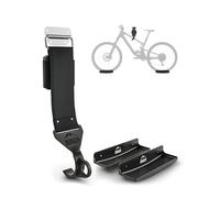 Borgen Rail mural vélo, noir, jusqu'à 32 kg | Compatible E-Bike, vélo de route et VTT, avec crochet caoutchouté anti-rayures, pour un montage stable et peu encombrant.