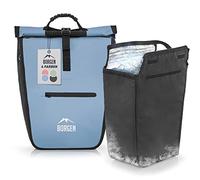 Borgen Sac Isotherme vélo pour Porte-Bagages, Bleue, 23 L | Avec compartiment isotherme amovible, utilisable comme sacoche vélo ou sac de transport au quotidien.