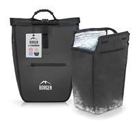 Borgen Sac Isotherme vélo pour Porte-Bagages, Noir, 23 L | Avec compartiment isotherme amovible, utilisable comme sacoche vélo ou sac de transport au quotidien.