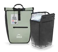 Borgen Sac Isotherme vélo pour Porte-Bagages, Vert, 23 L | Avec compartiment isotherme amovible, utilisable comme sacoche vélo ou sac de transport au quotidien.