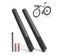 Borgen Support Mural vélo en Bois, 34 cm, Noir, jusqu'à 20 kg | Support stable pour vélo de route, VTT et E-Bike, avec revêtement caoutchouc doux pour protéger cadre et pneus.
