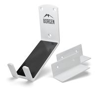 Borgen Support mural vélo pour pédale, blanc, jusqu'à 32 kg | Support de pédale pour E-Bike, VTT et vélo de route, avec 2 équerres et protections murales anti-rayures.
