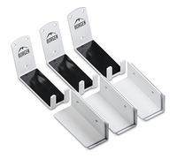 Borgen Support mural vélo pour pédale, blanc, lot de 3, jusqu'à 32 kg | Support de pédale pour E-Bike, VTT et vélo de route, avec 2 équerres et protections murales anti-rayures.