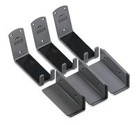 Borgen Support mural vélo pour pédale, gris, lot de 3, jusqu'à 32 kg | Support de pédale pour E-Bike, VTT et vélo de route, avec 2 équerres et protections murales anti-rayures.