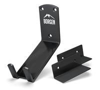Borgen Support mural vélo pour pédale, noir, jusqu'à 32 kg | Support de pédale pour E-Bike, VTT et vélo de route, avec 2 équerres et protections murales anti-rayures.