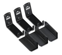 Borgen Support mural vélo pour pédale, noir, lot de 3, jusqu'à 32 kg | Support de pédale pour E-Bike, VTT et vélo de route, avec 2 équerres et protections murales anti-rayures.