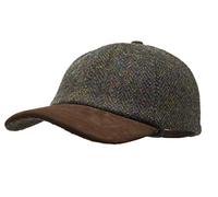Borges & Scott Casquette de Baseball Munro - 100% Laine - Harris Tweed - Couronne en Nubuck - des Bois