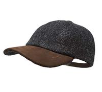 Borges & Scott Casquette de Baseball Munro - 100% Laine - Harris Tweed - Couronne en Nubuck - Minuit