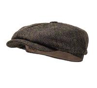 Borges & Scott Casquette Lomond Newsboy - 100% Laine - Harris Tweed - Tissé à la Main - Résistant à l'eau - Café 62cm (X-Grand)