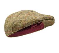 Borges & Scott Casquette Plate à 8 Panneaux Dingwall - 100% Laine - Harris Tweed - Tissée à la Main - Résistant à l'eau - Herringbone 54cm (X-Petit)