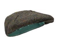 Borges & Scott Casquette Plate à 8 Panneaux Dingwall - 100% Laine - Harris Tweed - Tissée à la Main - Résistant à l'eau - des Bois 60cm (Grand)