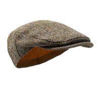 Borges & Scott Casquette Plate Nevis - 100% Laine - Harris Tweed - Tissée à la Main - Résistant à l'eau - Herringbone 58cm (Moyen)