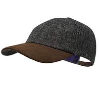 Borges & Scott Sligo - Casquette de Baseball - 100% Laine - Tweed Irlandais - Couronne en Nubuck - Ardoise Irlandaise