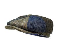 Borges & Scott The Tay Casquette patchwork Baker Boy Harris Tweed 100 % laine résistante à l'eau, Patchwork, L