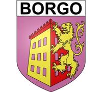 Borgo 20 ville Stickers blason autocollant adhésif - Taille : 8 cm