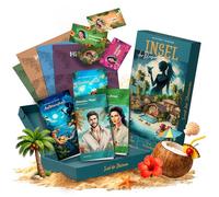 BORGOS Île des illusions - au paradis tropical | dîner de crime immersif pour la maison | jeu de dîner de crime pour 6 à 8 personnes | dîner meurtrier dans la station de luxe | emballage
