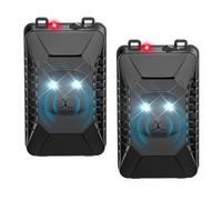 BORHOOD Lot de 2 répulsifs à ultrasons pour rongeurs, souris, rats, écureuils, mouffettes - Alimenté par batterie sous le capot - Garde les souris hors des moteurs de voiture, intérieur, extérieur