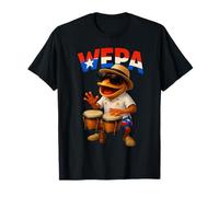 Boricua Coqui Frog Jouant Bongos Wepa Porto Rico T-Shirt