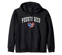 Boricua Heart Chemise Drapeau de Porto Rico pour la Famille Sweat à Capuche