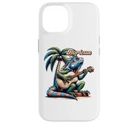 Boricua Iguane Porto Rico Jouant de la Guitare sous Un Palmier Coque pour iPhone 14