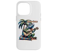 Boricua Iguane Porto Rico Jouant de la Guitare sous Un Palmier Coque pour iPhone 14 Pro Max