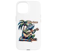 Boricua Iguane Porto Rico Jouant de la Guitare sous Un Palmier Coque pour iPhone 15