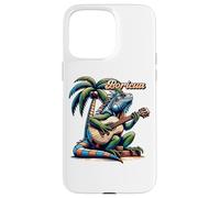 Boricua Iguane Porto Rico Jouant de la Guitare sous Un Palmier Coque pour iPhone 15 Pro Max