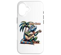 Boricua Iguane Porto Rico Jouant de la Guitare sous Un Palmier Coque pour iPhone 16