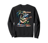 Boricua Iguane Porto Rico Jouant de la Guitare sous Un Palmier Sweatshirt