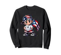 Boricua Kid Porto Rico Flag Hat Pr Bébé Mignon Fun Sweatshirt