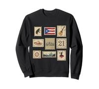 Boricua Puerto Rico Timbres 21 Coqui El Morro Salsa Sweatshirt