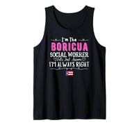 Boricua Social Worker Porto Rico Drapeau Porto Rico Débardeur
