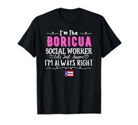 Boricua Social Worker Porto Rico Drapeau Porto Rico T-Shirt