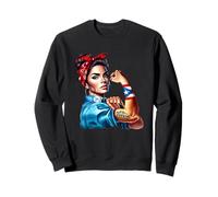 Boricua Tattoo Rosie Riveter Porto Rico Drapeau Femme Coqui Sweatshirt