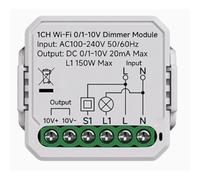 Borimend Contrôleur de Variation LED Tuya WiFi Zigbee 0/1-10V avec Fonction de Variation par Bouton-Poussoir, Contrôle à Distance Via L'Application Life, 100-240V A.