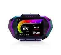 Borimend HUD P24 OBD2+GPS Affichage Tête Haute Compteur de Vitesse de Voiture Inclinomètre de Voiture
