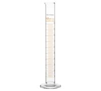 BorinGlass Éprouvette graduée en verre borosilicate avec bec verseur, 100 ml, avec pied stable, cylindre de laboratoire