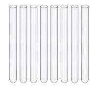 BorinGlass Lot de 30 tubes à essai en verre borosilicate 20 x 200 mm pour laboratoire, expériences scientifiques et stockage