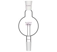 BorinGlass Piège à chocs rotatif pour évaporateur, joint 24/40, ampoule anti-chocs de laboratoire de 250 ml pour distillation, résistant à la chaleur et aux produits chimiques