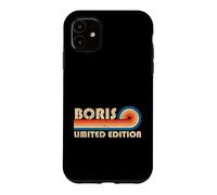 Boris Retro 70s 80s Sunset Stripe Coque pour iPhone 11