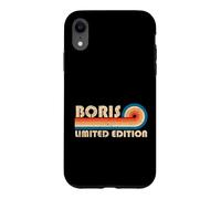 Boris Retro 70s 80s Sunset Stripe Coque pour iPhone XR