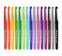 BORISCA 15 Stylos Feutres, 0,5 mm Stylo Feutre Pointe Moyenne, 15 Couleurs, Feutres de Coloriage pour écrire et Dessiner, Crayon Feutre de Couleur