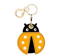 BORKUANA Étui Porte-clés en Cuir Compatible avec Apple AirTag, Jolie Coque de Protection Air Tag avec Anneau Porte-clés, localisateur GPS Anti-Rayures pour clés de Portefeuille (Insecte Mignon)