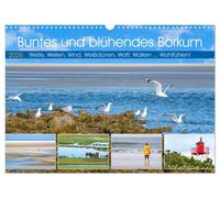 Borkum, une île colorée et fleurie, Version française (Calendrier mural 2026 DIN A3 portrait), Calendrier CALVENDO mensuel