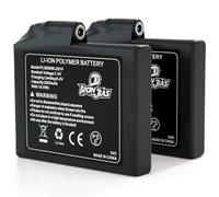 BORLENI Batterie Rechargeable 2500 mAh Lithium polymère 2 Piles 7,4V pour Les Gants Chauffants Moto, Chaussettes, Batterie de Certification UN38.3 DC Interface Femelle 3.5x1.35mm Noir