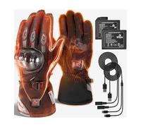 BORLENI Gants Chauffants Moto Hiver Homme - 7,4V Batterie Rechargeable, Imperméables et Écran Tactile, Gants Électriques Chauds pour Moto, Ski et Activités Extérieures M-XXL (AXE02H, Medium)