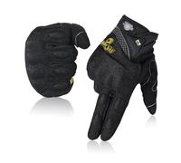 BORLENI Gants Moto Été Homme Homologués Gants de Moto Respirant à Écran Tactile pour Courses Hors Route, Scooters, Motocross Noir L