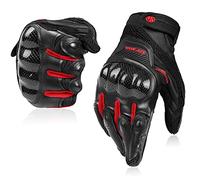 BORLENI Gants Moto Hommes Femmes Respirable Anti-Choc Anti-Glissant Anti-Usure écran Tactile Protection de Sport Gants